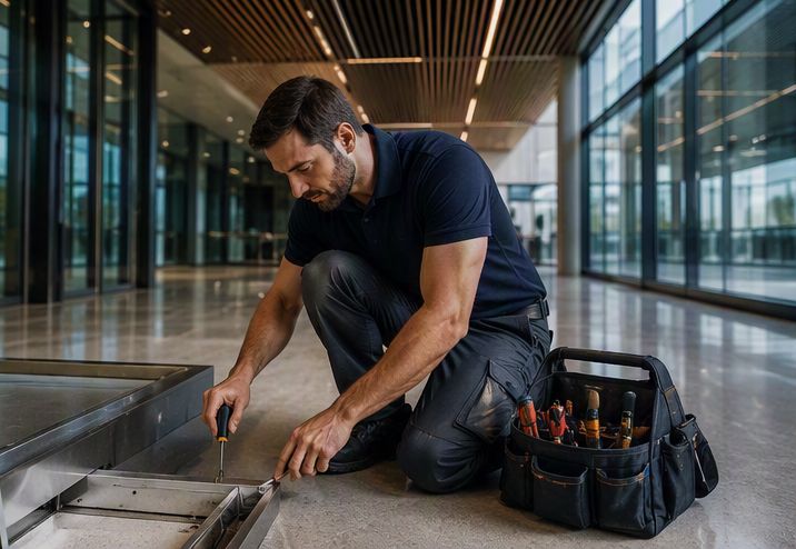 Handwerker bei Instandsetzungsarbeiten